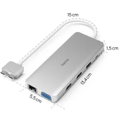 USB-C-Hub, "Connect2Mac", Multiport für Apple MacBook Air & Pro, 12 Ports