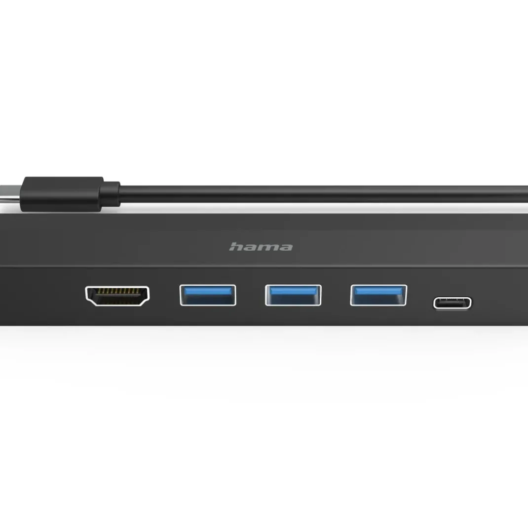 USB-C-Hub, Multiport, 6 Ports, 3x USB-A, USB-C, HDMI™, LAN/Ethernet