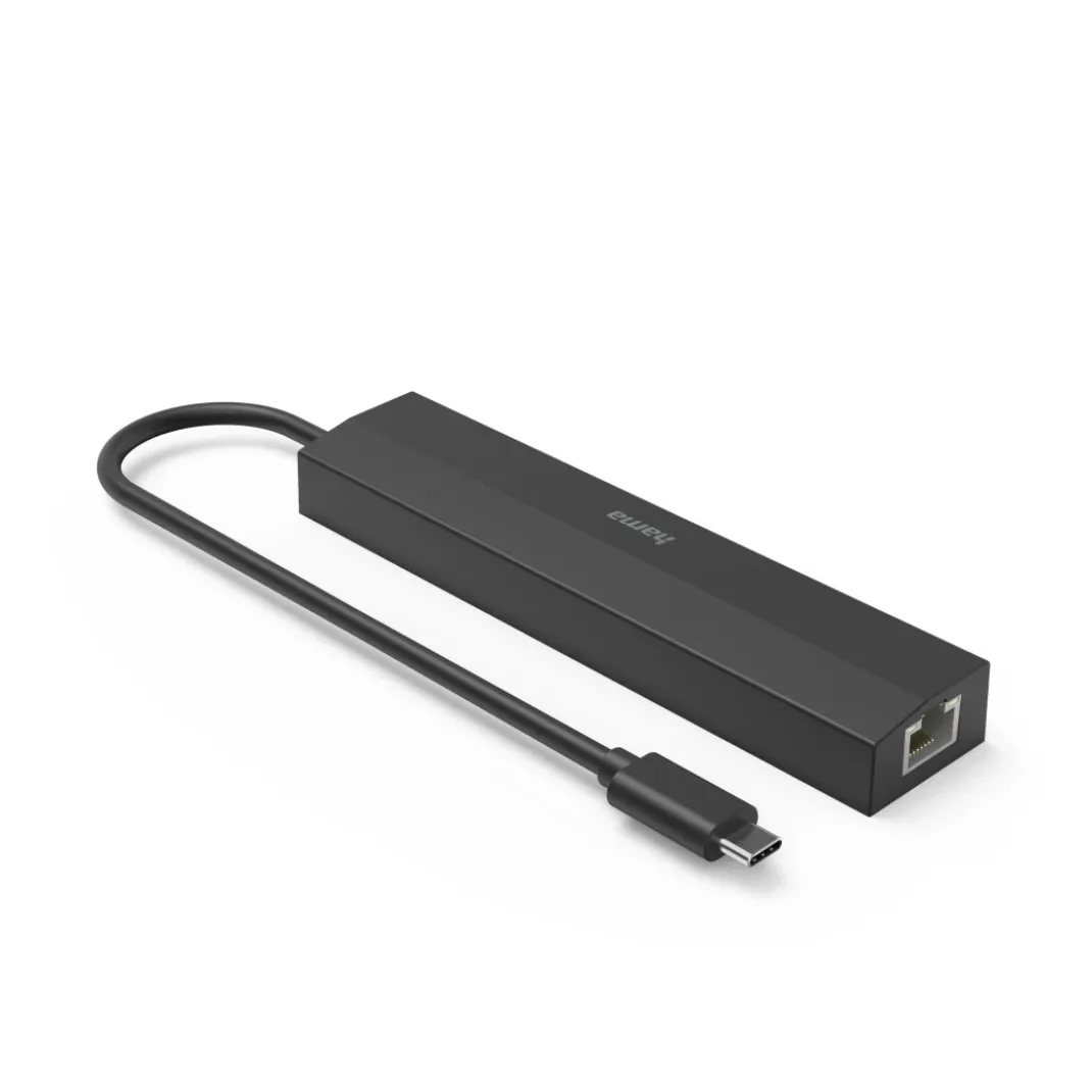 USB-C-Hub, Multiport, 6 Ports, 3x USB-A, USB-C, HDMI™, LAN/Ethernet