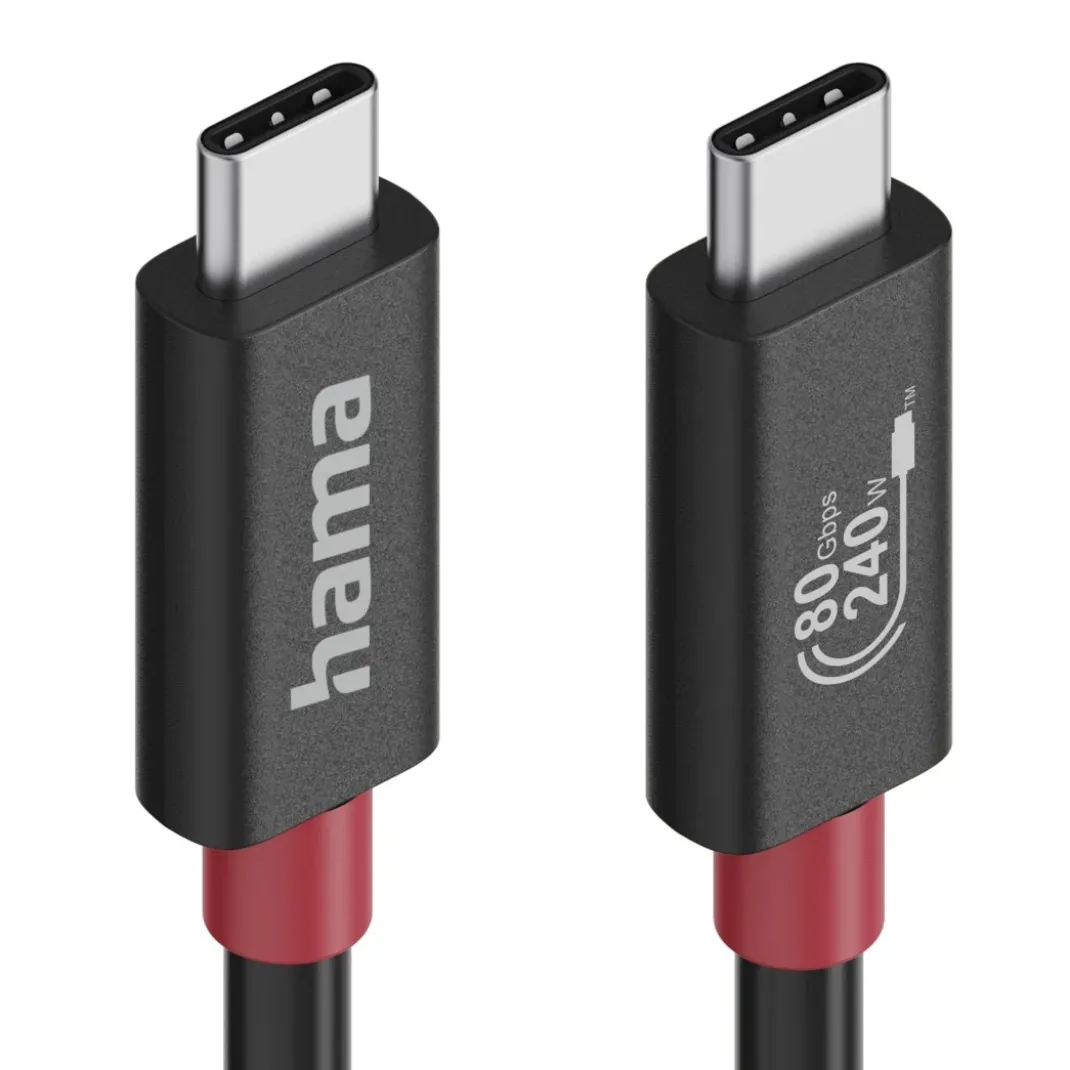 USB-C-Kabel, E-Marker, USB4 Gen4, 80 Gbit/s, 5 A, 240 W, 1,00 m
