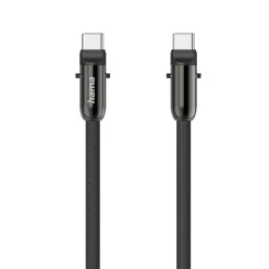 USB-C-Kabel und Handyband, 2in1-Lösung, 1,2 m, Schwarz