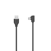 USB-C-Kabel, USB-C-Stecker - USB-A-Stecker, 90°, USB 2.0, 480 Mbit/s, 0,75m
