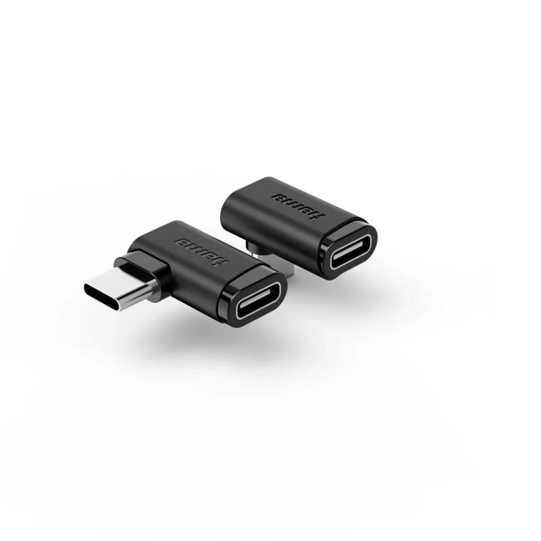 USB-C-Winkeladapter 90°, USB 3.2 Gen2, 10 Gbit/s, 5 A, 240 W, 2er Set