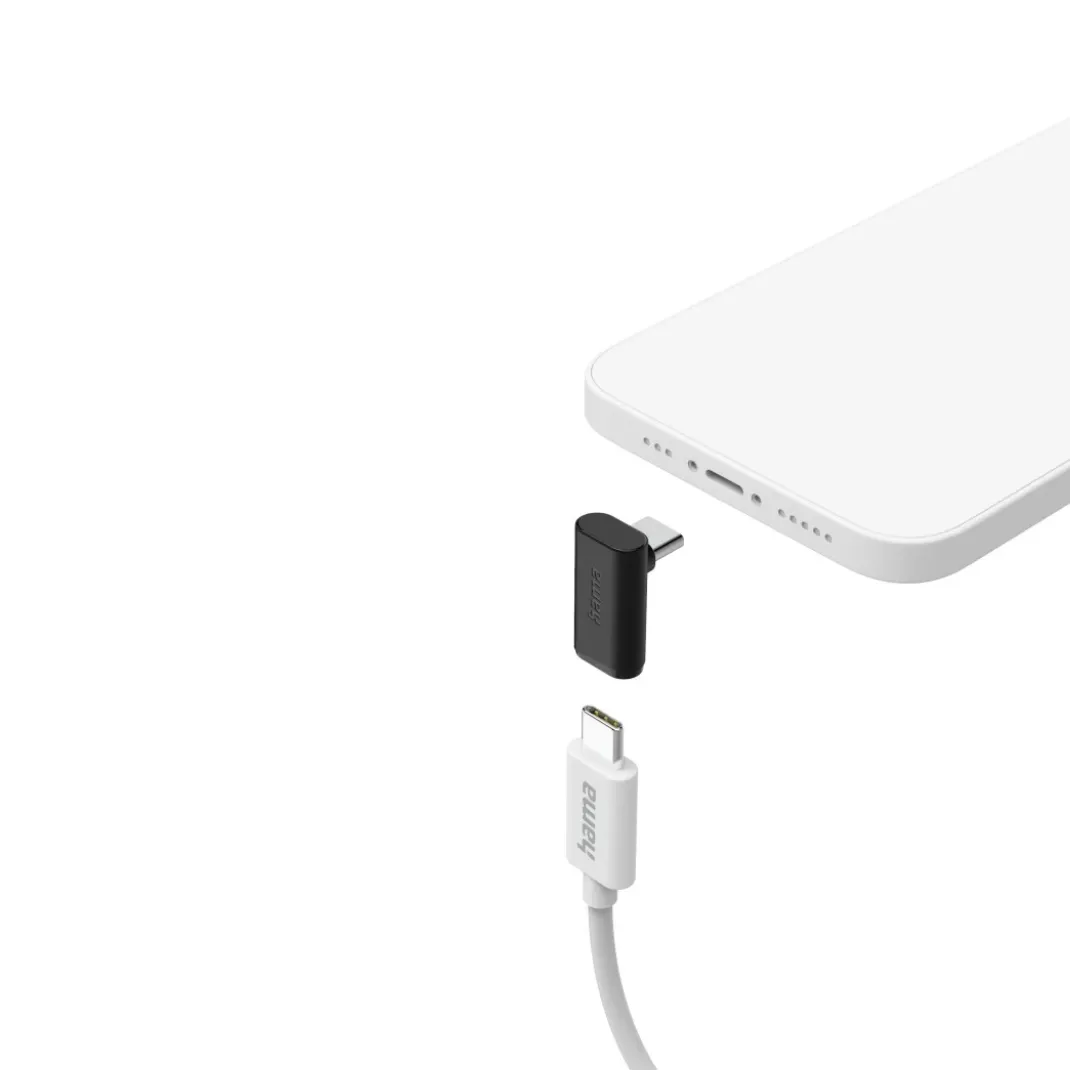 USB-C-Winkeladapter 90°, USB 3.2 Gen2, 10 Gbit/s, 5 A, 240 W, 2er Set
