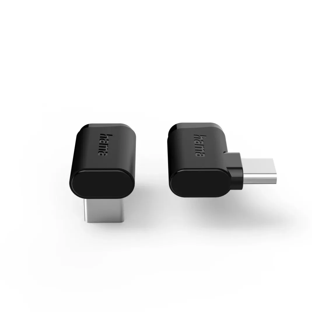 USB-C-Winkeladapter 90°, USB 3.2 Gen2, 10 Gbit/s, 5 A, 240 W, 2er Set