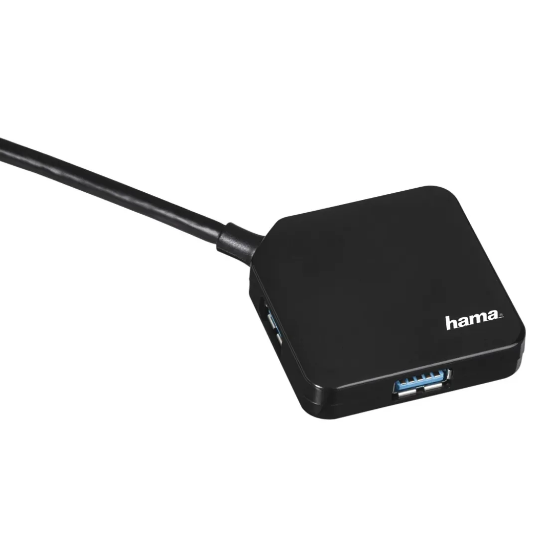 USB-3.0-Hub 1:4, bus-powered, Schwarz, Schachtel