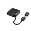 USB-Hub, 4 Ports, USB 3.2 Gen1, 5 Gbit/s, inkl. USB-C Adapter