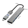 USB-Hub, 4 Ports, USB 3.2 Gen1, 5 Gbit/s, Ultra Slim, inkl. USB-C-Adapter
