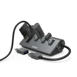 USB-Hub/Kartenleser, 5 Ports, 3x USB-A, SD, microSD, inkl. USB-C-Adapter