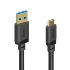 USB-Kabel, USB-A-Stecker - USB-C-Stecker, USB 3.2 Gen1, 5 Gbit/s, 0,75 m