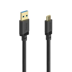 USB-Kabel, USB-A-Stecker - USB-C-Stecker, USB 3.2 Gen1, 5 Gbit/s, 0,25 m