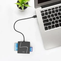 USB-Kartenleser, USB-A, mit USB-C-Adapter, USB 3.2 Gen1, SD/micro SD/CF/MS