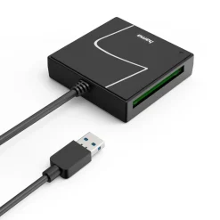 USB-Kartenleser, USB-A, mit USB-C-Adapter, USB 3.2 Gen1, SD/micro SD/CF/MS