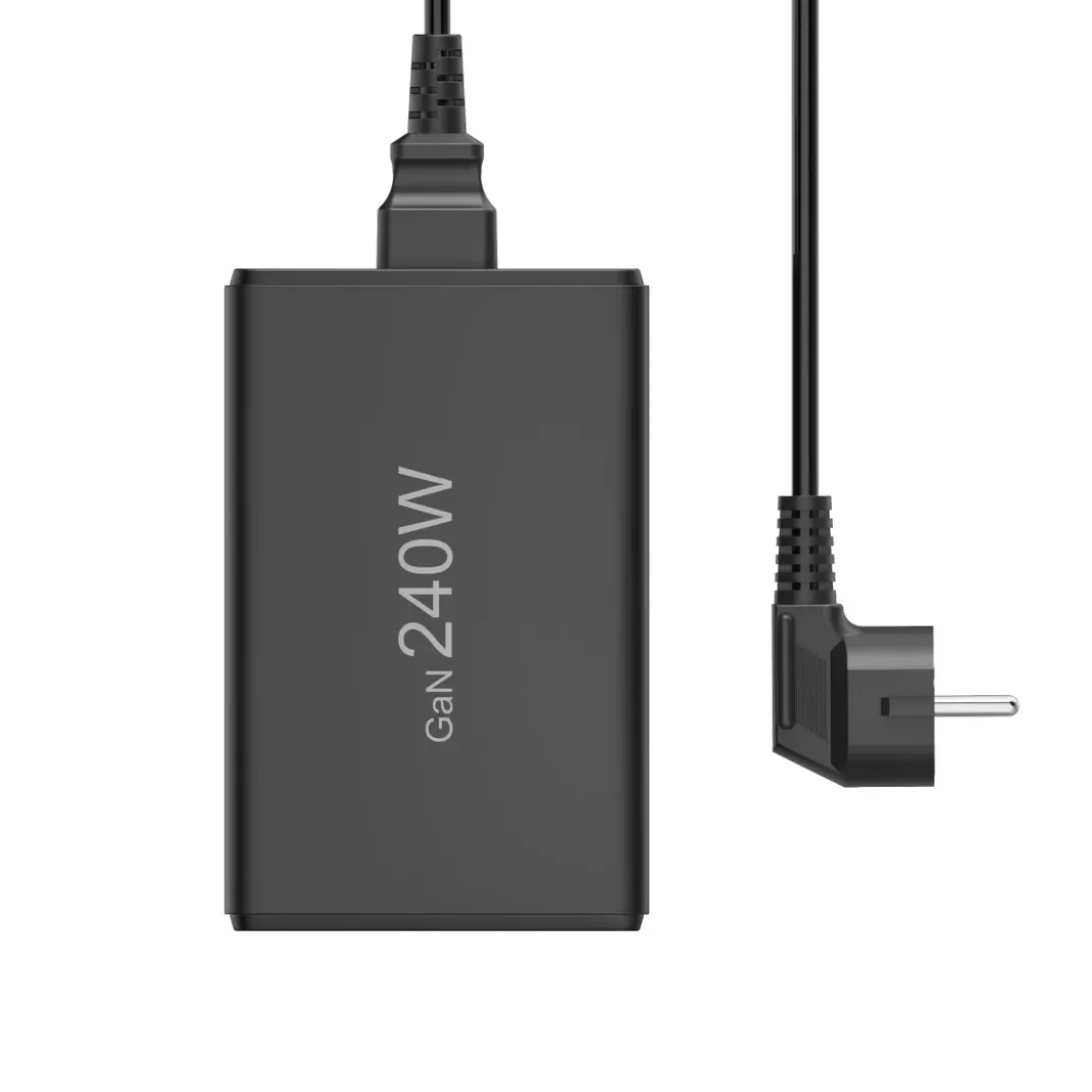 USB-Ladestation 5 Ports, GaN, Schnellladegerät, 4xUSB-C, 1xUSB-A, PD, 240 W