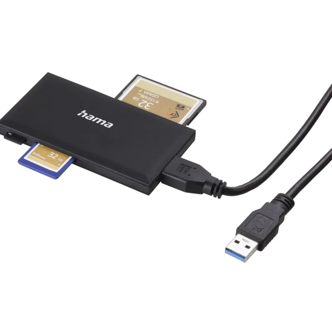 USB-3.0-Multi-Kartenleser, SD/microSD/CF/MS, Schwarz