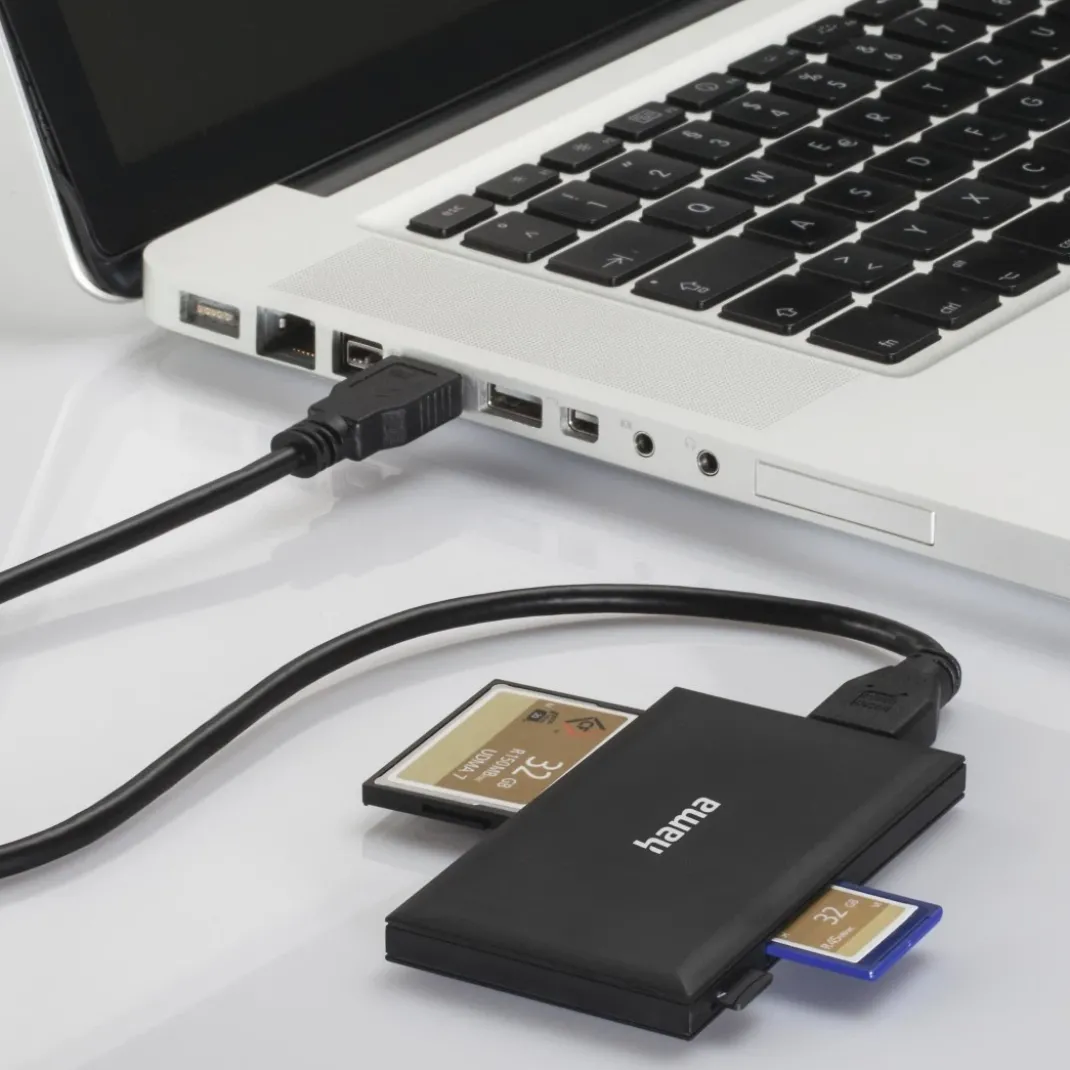 USB-3.0-Multi-Kartenleser, SD/microSD/CF/MS, Schwarz