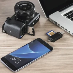 USB-2.0-OTG-Kartenleser "Basic", SD/microSD, Schwarz