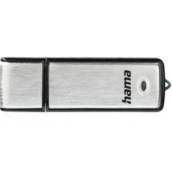 USB-Stick "Fancy", USB 2.0, 128 GB, 15MB/s, Schwarz/Silber