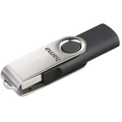 USB-Stick "Rotate", USB 2.0, 8GB, 10MB/s, Schwarz/Silber