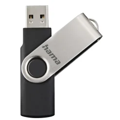 USB-Stick "Rotate", USB 2.0, 16GB, 10MB/s, Schwarz/Silber
