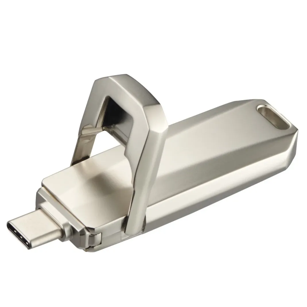 USB-Stick "Uni-C Deluxe", USB-C USB 3.2 Gen1, 32GB, 70MB/s, Silber