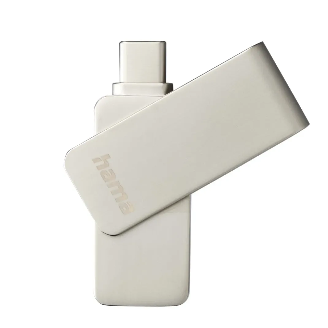USB-Stick "Uni-C Rotate Pro", USB 3.1, 128GB, 100MB/s, Silber