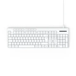 USB-Tastatur "CK-200", kabelgebunden, 8 Media-Tasten, Weiß, QWERTZ DE