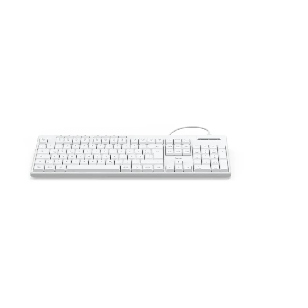 USB-Tastatur "CK-200", kabelgebunden, 8 Media-Tasten, Weiß, QWERTZ DE