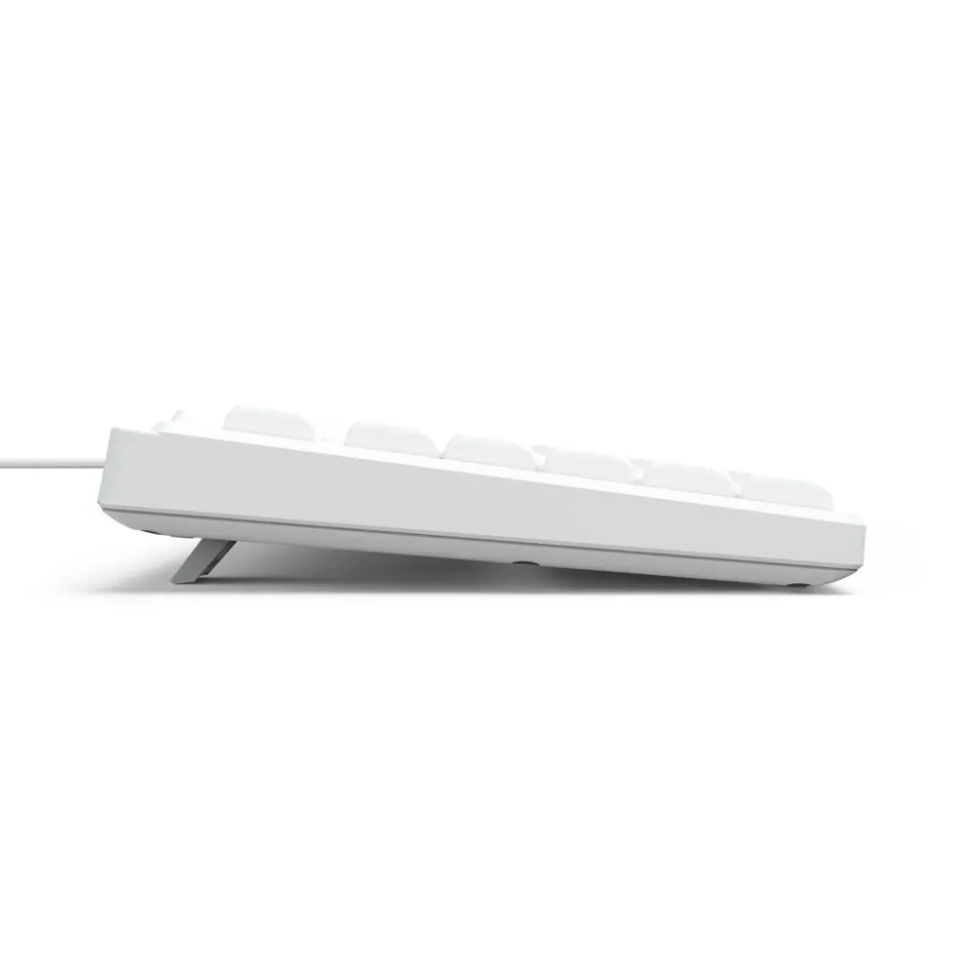 USB-Tastatur "CK-200", kabelgebunden, 8 Media-Tasten, Weiß, QWERTZ DE
