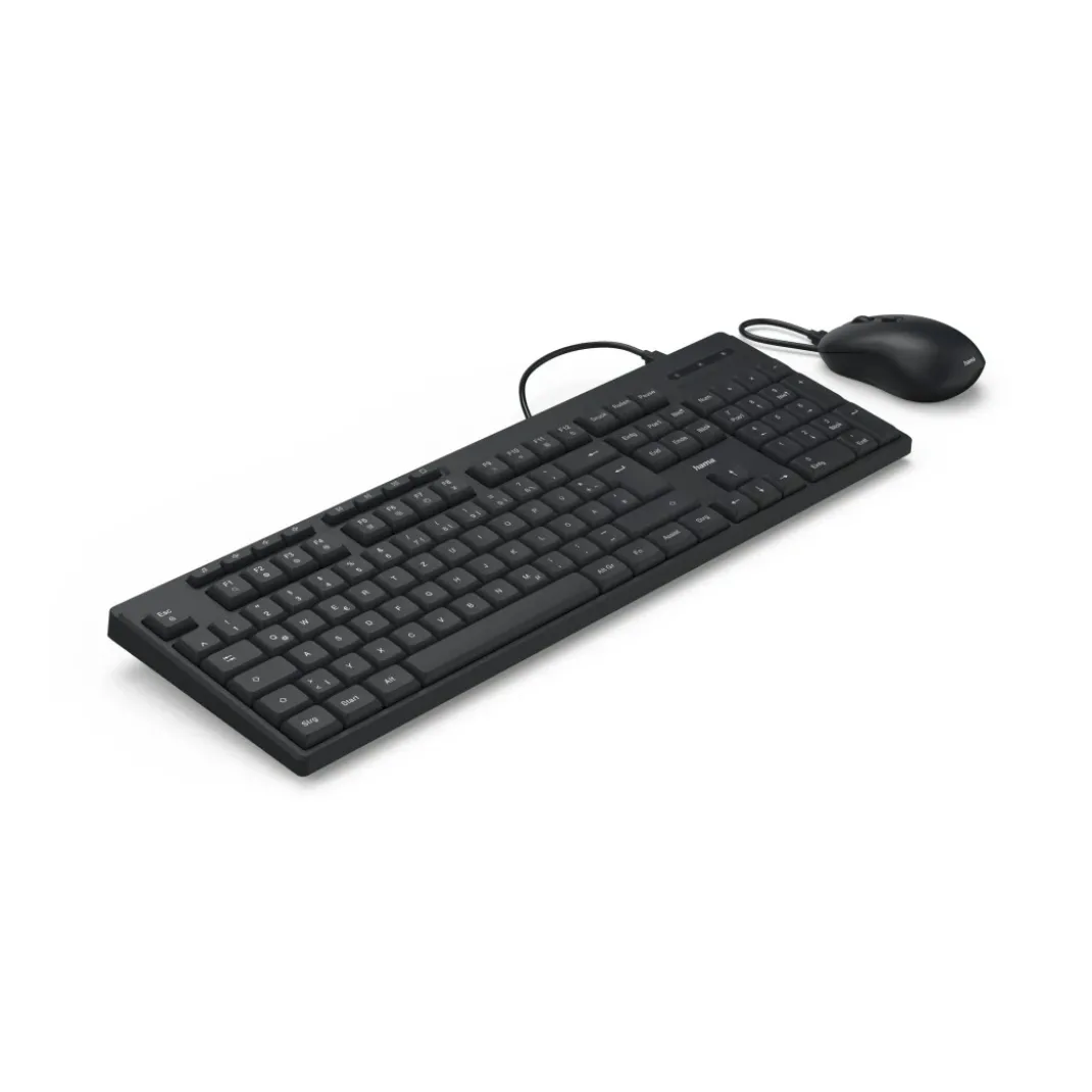 USB-Tastatur-Maus-Set "CKM-200", kabelgebunden, Media-Tasten, SW, QWERTZ DE