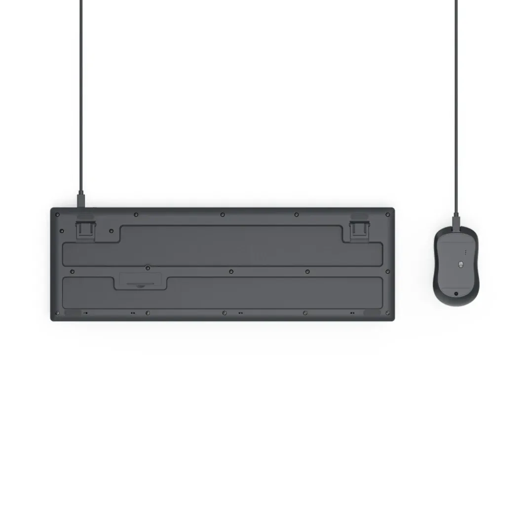 USB-Tastatur-Maus-Set "CKM-200", kabelgebunden, Media-Tasten, SW, QWERTZ DE