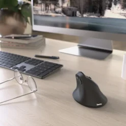 Vertikale, ergonomische Funkmaus