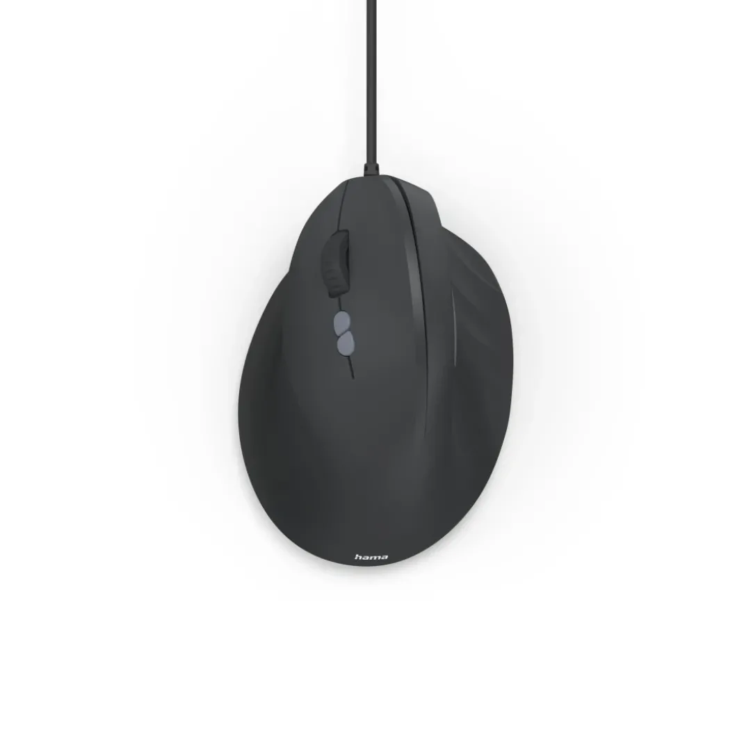 Vertikale, ergonomische Linkshänder-Maus "ECM-500L", mit Kabel, optisch, SW