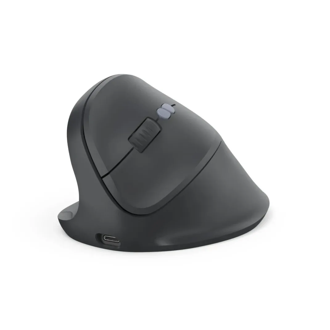 Vertikale, ergonomische Linkshänder-Maus "EWM-600L", Multi Device, Schwarz