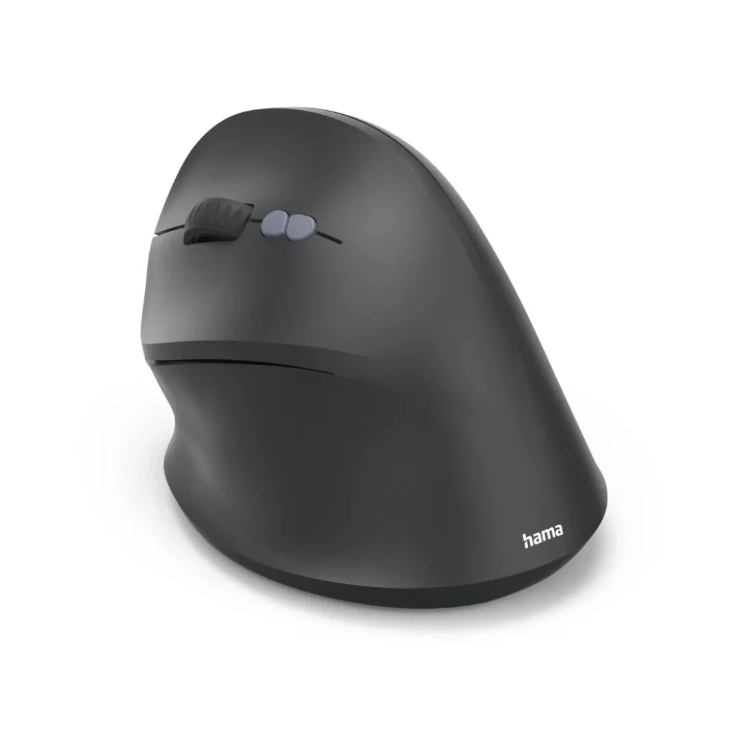 Vertikale, ergonomische Linkshänder-Maus "EWM-500L", Funk, 7 Tasten,Schwarz