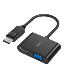 Video-Adapter, 2in1, DisplayPort-Stecker - VGA & HDMI™-Buchse, Ultra-HD 4K