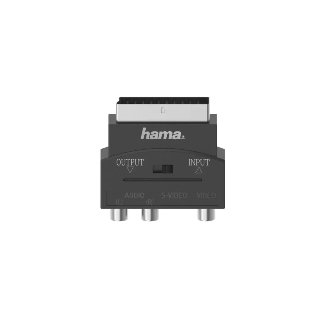 Video-Adapter, S-VHS-Kupplung/3 Cinch-Kupplungen - Scart-Stecker, 4-polig