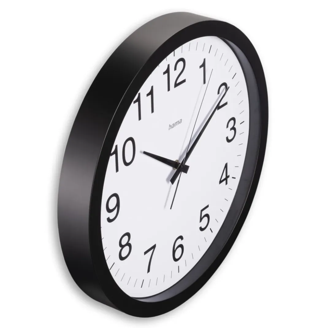 Wanduhr "Aruba", Ø 40 cm, ohne Ticken, Schwarz