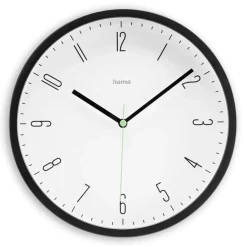 Wanduhr "Capri", Quarzuhr, analog, modern, Ø 25 cm, Schwarz