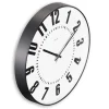 Wanduhr "Formentera", Ø 35 cm, ohne Ticken, Schwarz/Weiß
