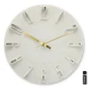 Wanduhr "Korfu", Ø 30 cm, Quarzuhr, analog, 3D-Ziffern, Beige