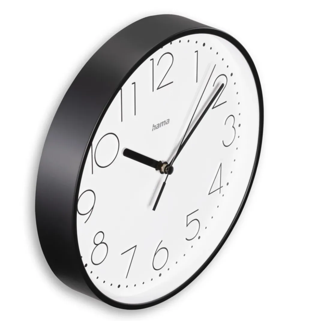 Wanduhr "Salina", Ø 22 cm, ohne Ticken, Schwarz