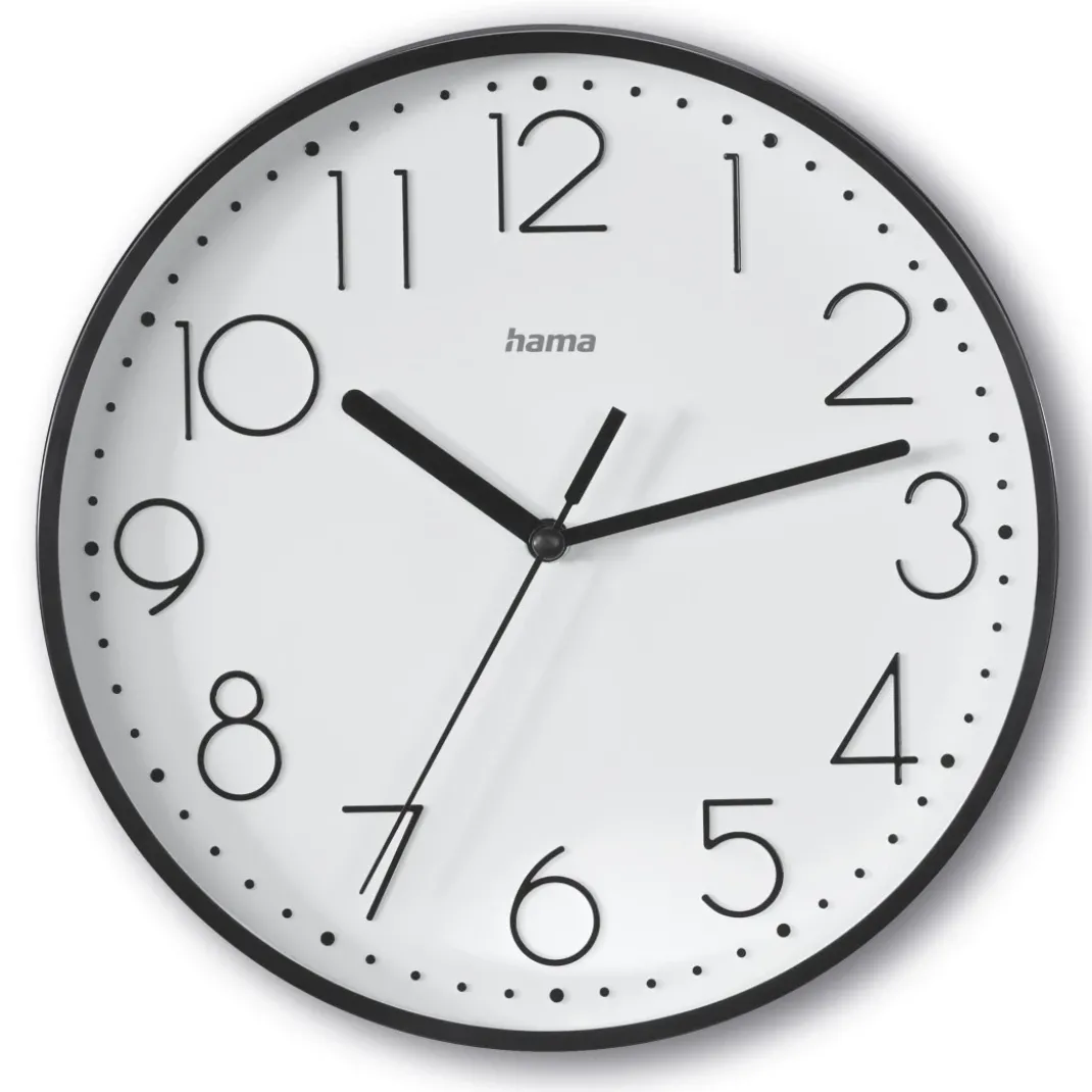 Wanduhr "Salina", Ø 22 cm, ohne Ticken, Schwarz