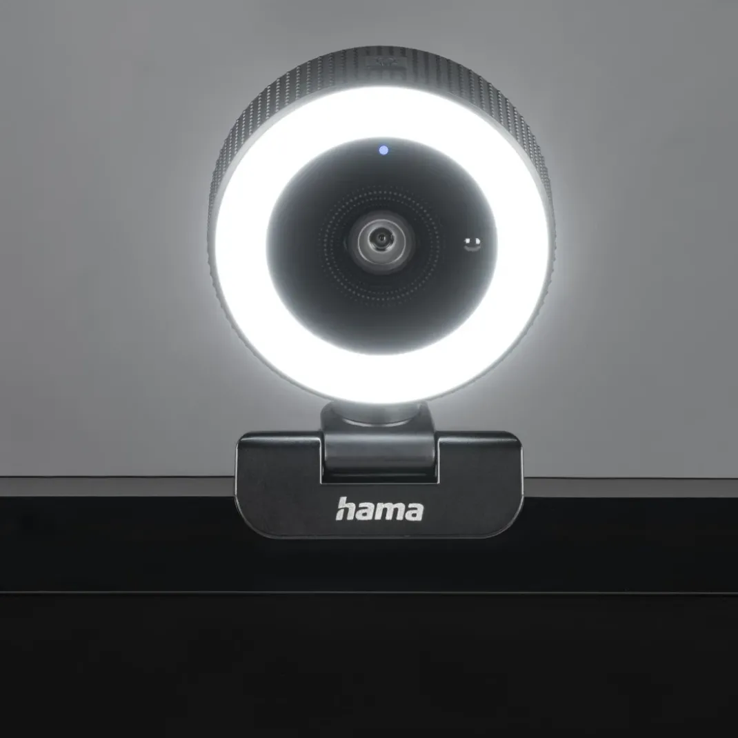 Webcam mit Ringlicht "C-850 Pro", QHD 2K, mit Mikrofon, Fernbedienung, LED