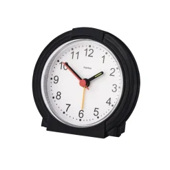 Wecker "Classic", ohne Ticken, Schwarz/Weiß