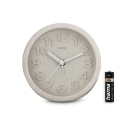 Wecker "Fuerteventura", ohne Ticken, rund, Ø 12 cm, Beige