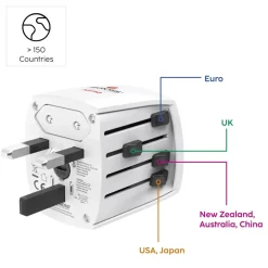 Weltreiseadapter "MUV Micro", 2-polig