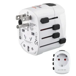 Weltreisestecker "World Travel Pro", 3-polig