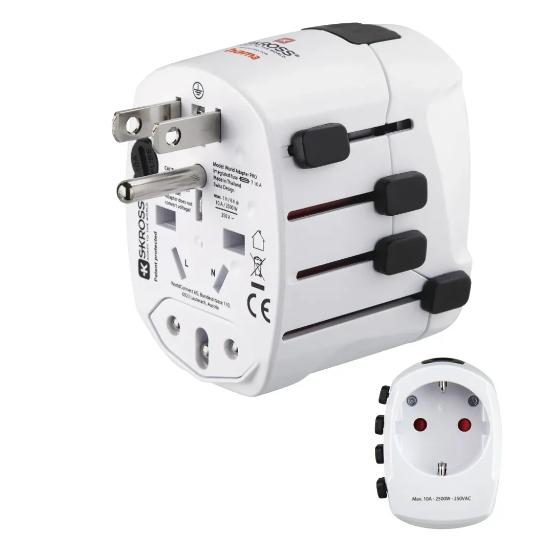 Weltreisestecker "World Travel Pro", 3-polig