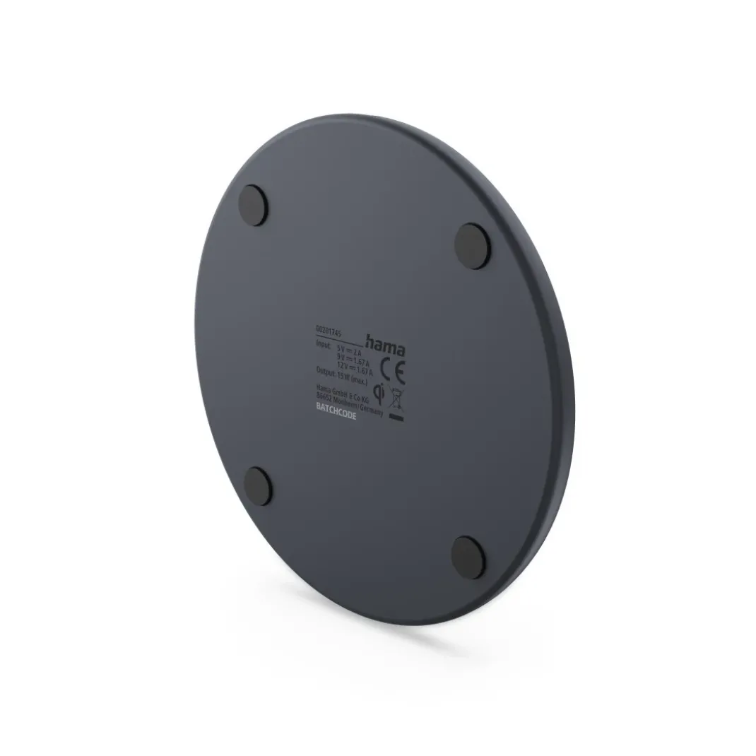 Wireless Charger, kabelloses Smartphone-Ladepad, 15 W, Schwarz